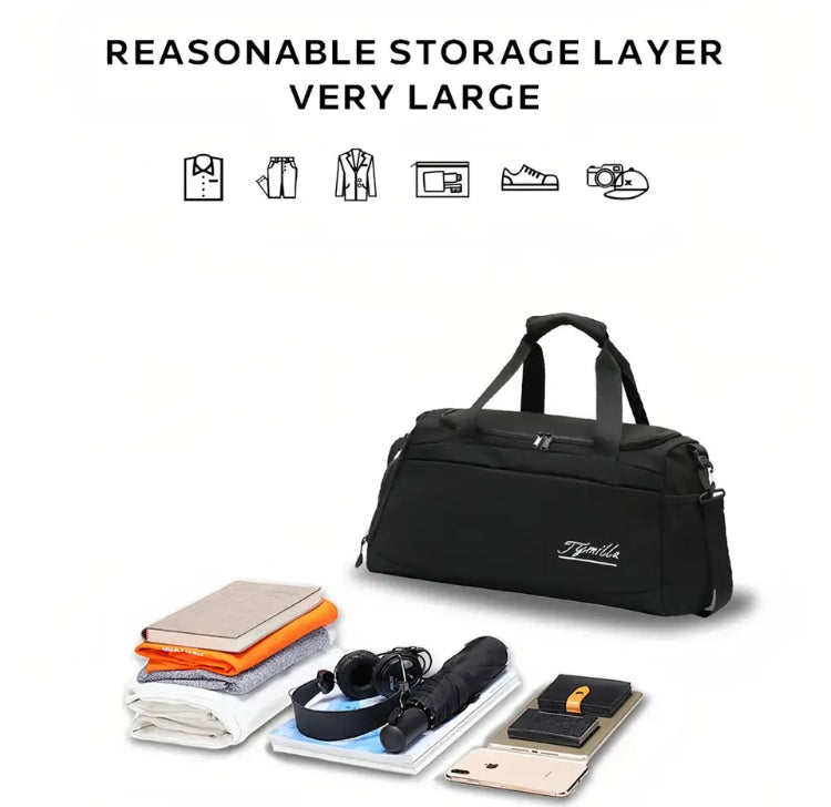 Large Capacity Gym Bag, Waterproof Men Women Sports Bag, Portable Light Weight Travel Bag Large Capacity Gym Bag, Waterproof Men Women Sports Bag, Portable Light Weight Travel Bag